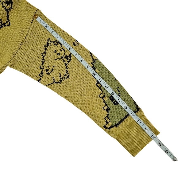 Adorable Dino Knit Sweater Light Green, Medium - Picture 11 of 12